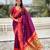 magenta paithani saree with unstiched blouse