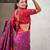 magenta paithani saree with unstiched blouse