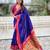 violet paithani saree with unstiched blouse