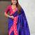 violet paithani saree with unstiched blouse