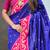 violet paithani saree with unstiched blouse