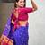 violet paithani saree with unstiched blouse