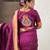 maroon soft art silk saree with unstiched blouse
