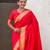 red soft art silk saree with unstiched blouse