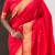 red soft art silk saree with unstiched blouse