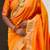 light orange soft art silk saree with unstiched blouse