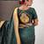 dark green soft art silk saree with unstiched blouse