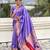 lavender soft art silk saree with unstiched blouse