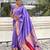 lavender soft art silk saree with unstiched blouse