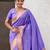 lavender soft art silk saree with unstiched blouse