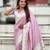 violet paithani saree with unstiched blouse
