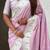 violet paithani saree with unstiched blouse