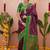 wine green soft art silk saree with unstiched blouse