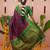 wine green soft art silk saree with unstiched blouse