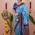 sky soft art silk saree with unstiched blouse
