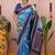 sky soft art silk saree with unstiched blouse