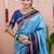 sky soft art silk saree with unstiched blouse