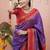 purple soft art silk saree with unstiched blouse