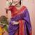 purple soft art silk saree with unstiched blouse