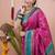 pink soft art silk saree with unstiched blouse
