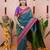 green soft art silk saree with unstiched blouse