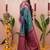 green soft art silk saree with unstiched blouse