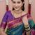 green soft art silk saree with unstiched blouse