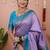lavender sky soft art silk saree with unstiched blouse