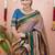 chikoo soft art silk saree with unstiched blouse