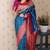 royal blue banarasi soft art silk saree with unstiched blouse