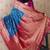 royal blue banarasi soft art silk saree with unstiched blouse