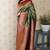 green banarasi soft art silk saree with unstiched blouse