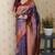 light purple banarasi soft art silk saree with unstiched blouse