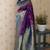 violet banarasi soft art silk saree with unstiched blouse