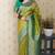 mehendi banarasi soft art silk saree with unstiched blouse