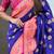 violet soft art silk saree with unstiched blouse