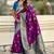 purple soft art silk saree with unstiched blouse