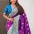 purple soft art silk saree with unstiched blouse