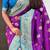 purple soft art silk saree with unstiched blouse