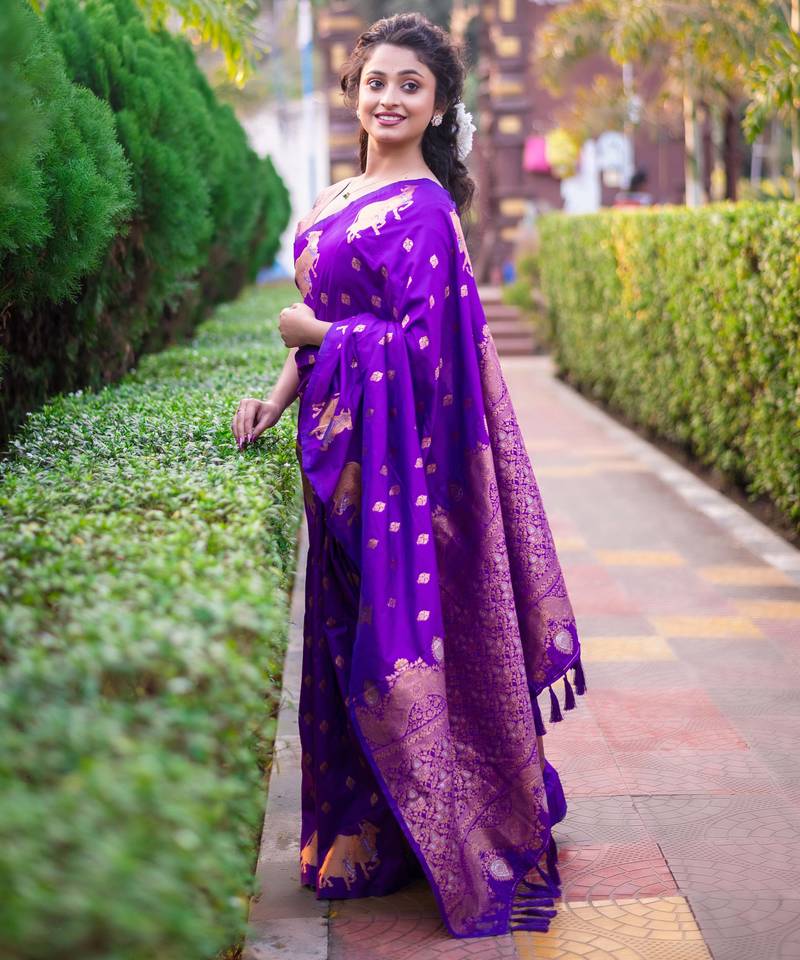 wine soft moonga art silk saree with unstiched blouse