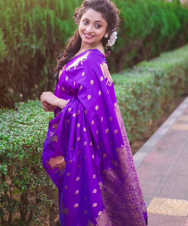 wine soft moonga art silk saree with unstiched blouse