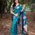 green soft moonga art silk saree with unstiched blouse