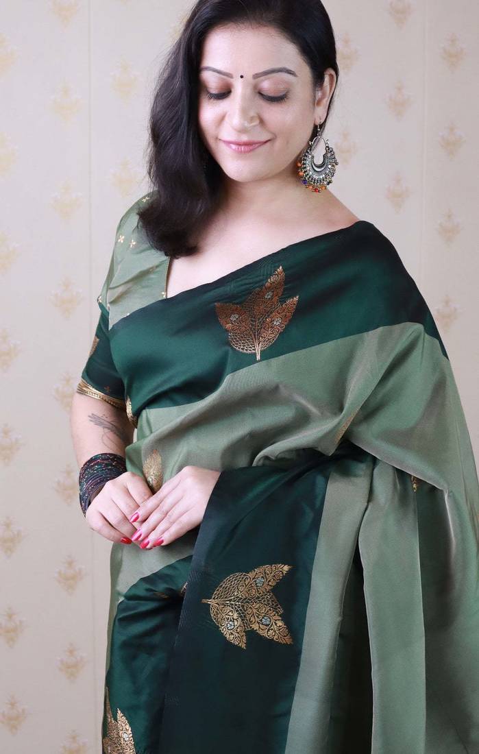 grey soft art silk saree with unstiched blouse