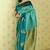 blue soft art silk saree with unstiched blouse