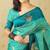 blue soft art silk saree with unstiched blouse