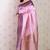 baby pink soft art silk saree with unstiched blouse