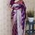 wine banarasi soft art silk saree with unstiched blouse