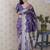 lavender banarasi soft art silk saree with unstiched blouse