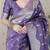lavender banarasi soft art silk saree with unstiched blouse