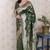 green banarasi soft art silk saree with unstiched blouse